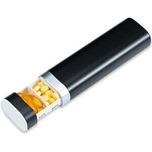 Weekly Pill Organizer Travel Medicine Box 7 Day Vitamin Case for Purse Black